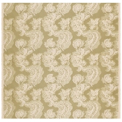 Tissu soie satin damassé anis