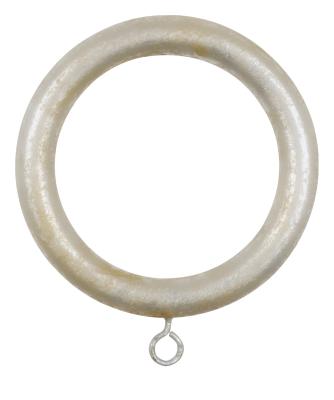 Tringles à Rideaux Collection Castel : 6 Anneaux Ronds pour Bâton Arrière Coloris Naturel - 62053