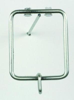 Tringles à Rideaux Collection Havana : 6 Anneaux Carrés en Nickel Brossé - 63069
