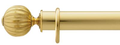 Tringles à Rideaux Collection Palace Laiton : 1 Embout Godron 40mm Diamètres - 66658