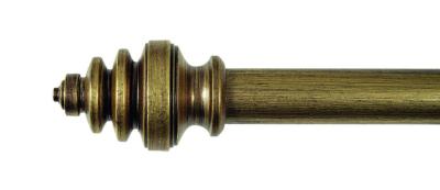 Tringles à Rideaux Collection Villa : 2 Embouts Strio Coloris Métallisé - 62070