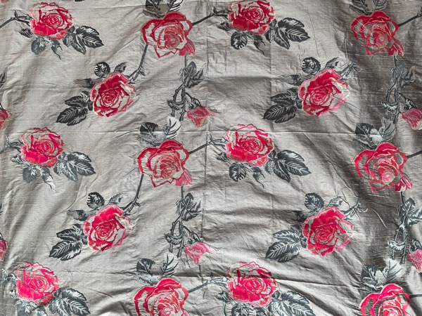  Soie Brodée motif rose