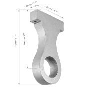 Tringles à Rideaux Collection Castel : 1 Support Plafond-Mur, Or Patiné