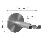 Tringles à Rideaux Collection LPM : 1 Support Mur Ouvert pour Anneaux Ouverts - 63588