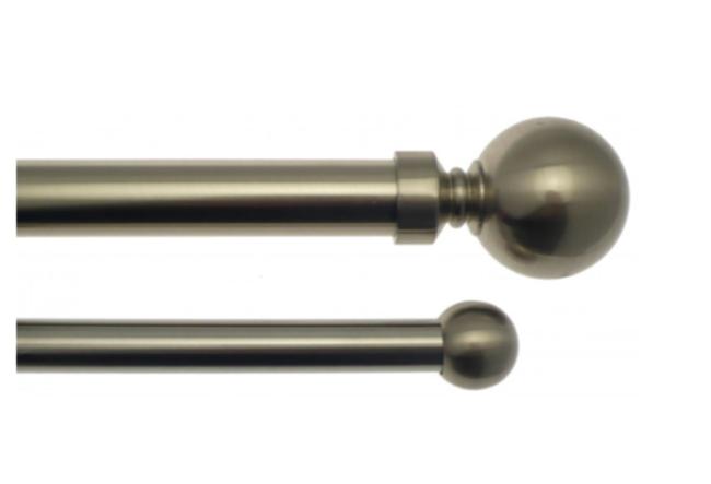 KIT DOUBLE BARRE BOULE NICKEL MAT - D19-16+D28-25