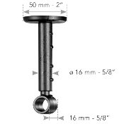 Tringles à Rideaux Collection Iliade : 2 Supports Mixtes Plafond-Mur Extensibles - 66191