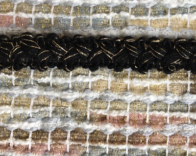  Galon Tressé " Chanel " noir or  