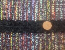  Galon large en chenille noir 4 cm 