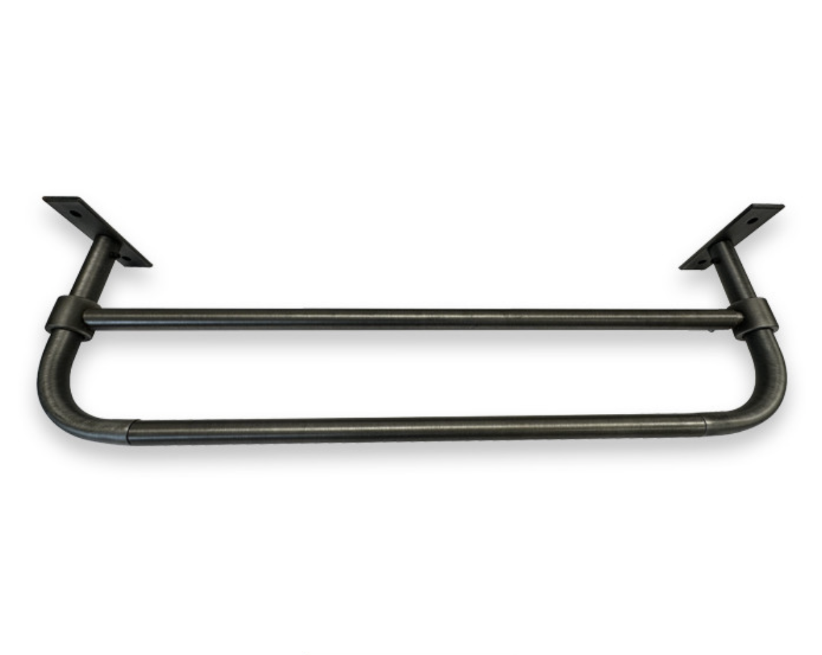 Ensemble double tringle - Pergola ø16 mm - R = 15 cm - Noir-1M80- B36604