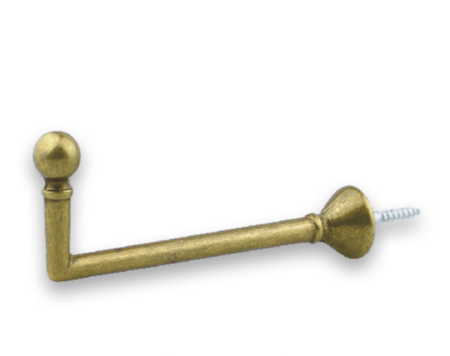 Paquet de 2 gonds boule avec retour 8 cm  - B29370