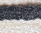  Galon large en chenille grise  4 cm 