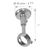 Tringles à Rideaux Collection Auro : 2 Supports Mixtes Plafond-Mur - 66037