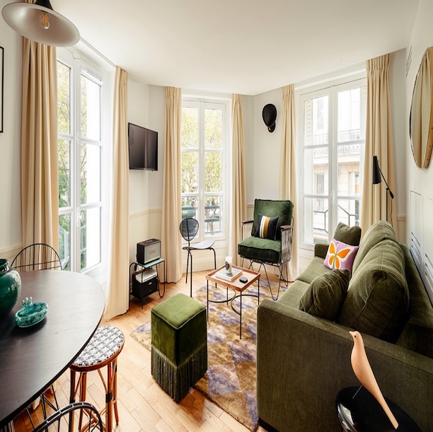 Rideaux en brocart damass Rubelli
